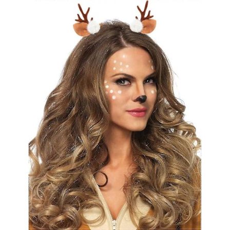 Jul Renhorn Hårbånd Hårspænder Med Kunstige Blomster Piger Dame Hårbånd Til Halloween Maskeradefest