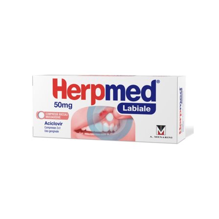 Herpmed Labiale 50mg 2 Compresse Buccali Mucoadesive