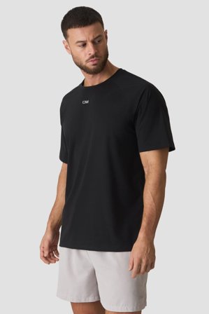 ICANIWILL - Ignite Relaxed Raglan T-shirt Black - Heren - sportkleding van ICIW