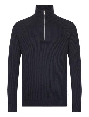 Jjpannel Knit Half Zip Aw24 Tops Knitwear Half Zip Jumpers Navy Jack & J S