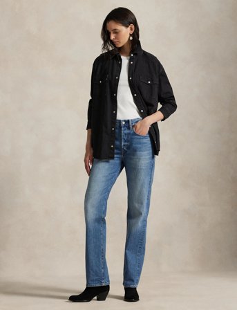 Polo Ralph Lauren Big Fit Denim Western Shirt - Black - XL