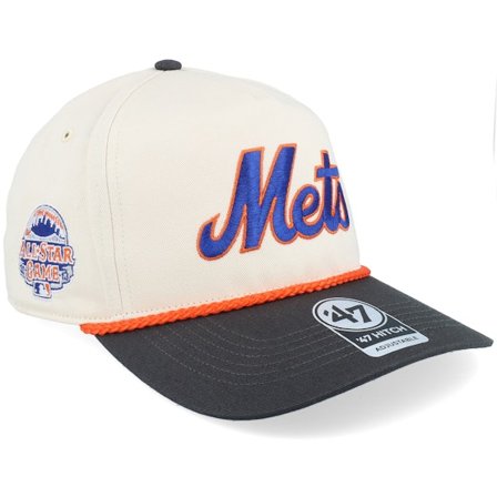 47 Brand - MLB Beige adjustable Cappellino - Hatstore Exclusive x New York Mets Cooperstown All Star Game Crosstown Script Hitch Natural A-frame 