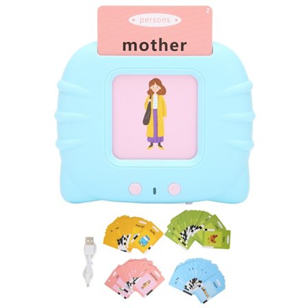 Toddler Flash Cards Læringslegetøj Pædagogiske 112 Flashcard Læringslegetøj til Småbørn 2‐4 År Blå