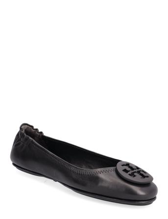 Minnie Travel Ballet With Powder Coated Logo Ballerinasko Ballerinaer Sort Tory Burch