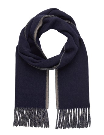 Double Face Scarf Blue Morris