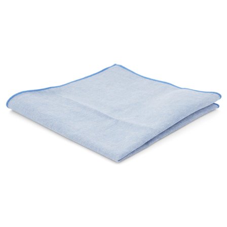 Pañuelo de bolsillo azul claro para hombres - Pañuelos de bolsillo de color liso