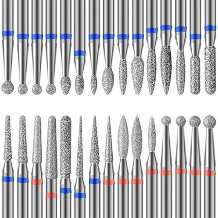30 st Nagelborrdiamant Professionella Nagelborrar Ta Bort Gel Akryl Nagelband Volframkarbid Nagelborr