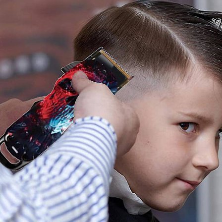 Professionel hårklipper trådløs haircut kit genopladelig skægtrimmer haircut grooming kit med guidekam til mænd/far/mand/kæreste