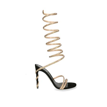 René Caovilla, Sandals Zwart, Dames, Maat:36 EU,suede