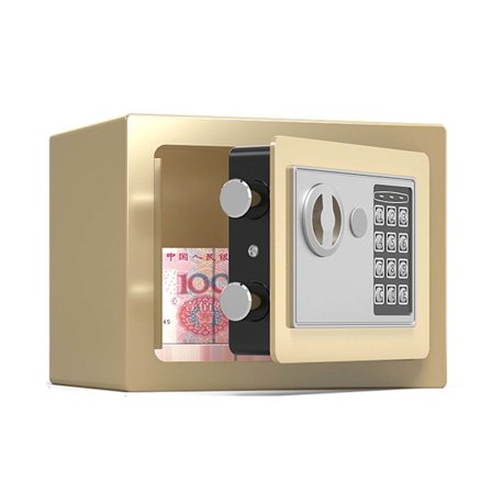 17*23*17cm, Säkert elektroniskt kassaskåp, möbelkassaskåp, med nyckel