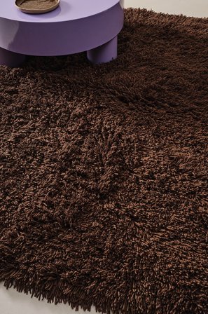 Jotex - Flossteppe Ull Mørk brun MIRA - Kjøp Lugg- & ryetepper hos Jotex