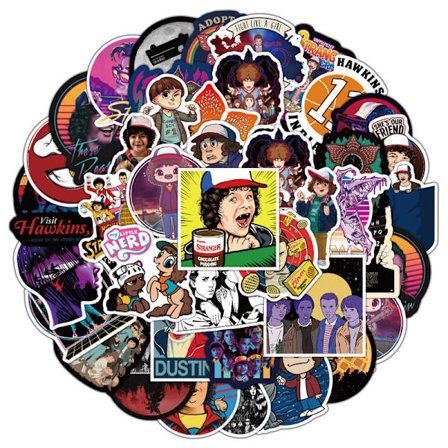 50 stycken amerikanska TV-serier Stranger Things roliga klistermärken