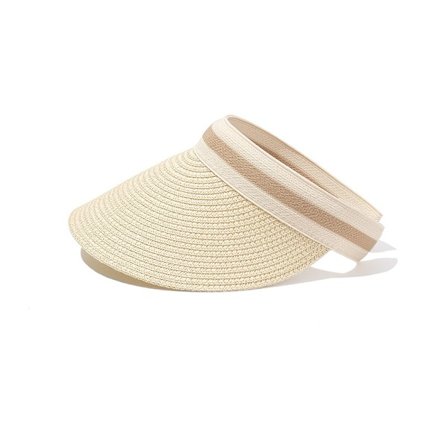 Sommarvuxen solskydd stor tak halmhatt-Khaki