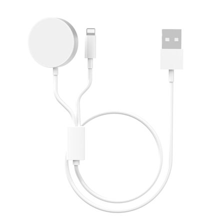 Watch-oplader kompatibel med Apple Watch S1/S2/S3/S4/S5/S6/S7/S8/SE/Ultra, 2 i 1 magnetisk opladningskabel