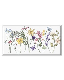 Broderikit Tavla Enkelt Blomster - LetiStitch