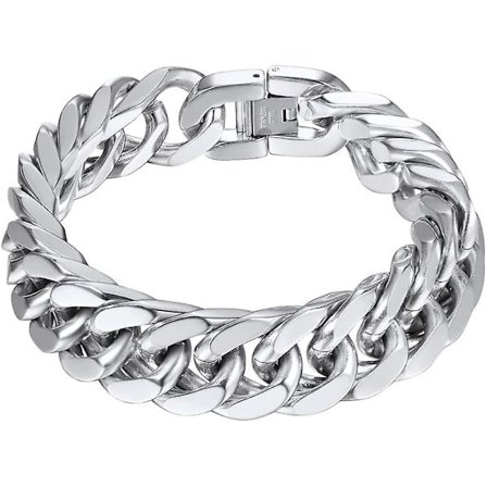 Armbånd for menn i rustfritt stål / 18k forgylt / Curb Chain armbånd
