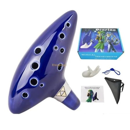 12 Hole Ajan Ocarina Sininen Alto C huilu Tuuli instrumentti luonnollinen ääni helppo oppia