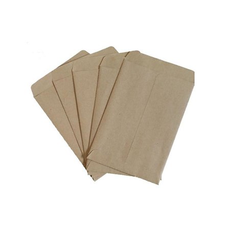 10 stk. 6x10 cm træpulp papirpose, hold flad bulk papirpose, kraftpapirforsendelseskuvert