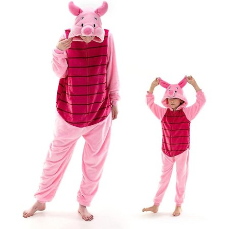 Snug Fit Unisex Aikuisten Pyjamat, Flanelli Cosplay Eläin Haalari Halloween Asu Yöasu Kotiasu - Perfet