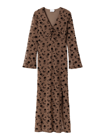 Noella Kameyella Dress - Clarity Morel Print Klänningar Dam Brun XXL