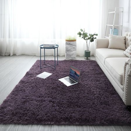 Matta för vardagsrum, mjuk och fluffig matta, bekväm och halkfri matta för sovrum, tjock batikfärgad matta, modern heminredningsmatta 120*160CM