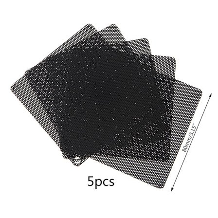 PC Fan Dust Mesh Chassis Køler Filter Støvtæt PVC Cover High Density 5 STK