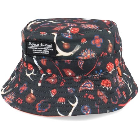 SQRTN - Sort bucket Hat - Kids Reversible Black/Orange Bucket @ Hatstore