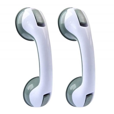 PCS Sikkerhetsbadekarhåndtak/ Dusjhåndtak/Sugekopp for bad + toalett (Grå)