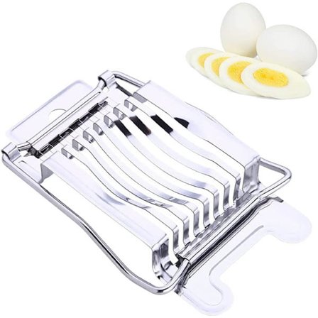 1 stk Eggskjærer, Rustfritt Stål Eggkutter, Multifunksjonelt Egg