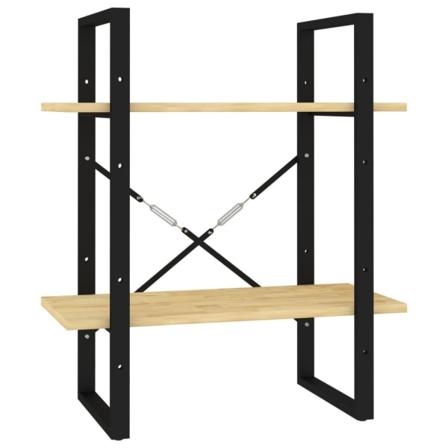 Vidaxl Bokhylla 2 Hyllplan 60x30x70 Cm Massiv Furu Brun