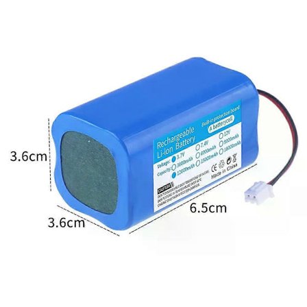 3000mAh 6000mAh 9000mAh 12000mAh 3.7V 18650 Li-ion Batteri + XH2.54 2P Stik til Bluetooth Højttaler Lille Afspiller Solar Forlygter