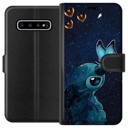 Samsung Galaxy S10+ Lompakkokotelo Stitch perhonen