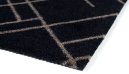 Tica Copenhagen Dørmatte Lines Svart 40x60