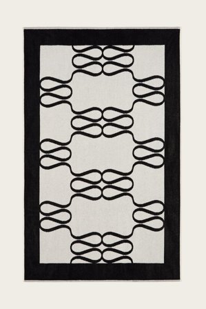 Malina - Monogram handduk - One Size - Black