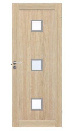 Swedoor Unique GWA 01L 320 Innerdörr vitpigmenterad ek 825x2040 mm, Dörrar
