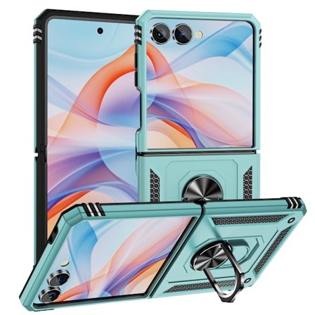 Skal för Samsung Galaxy Z Flip 7, fallsäkert, grågrön