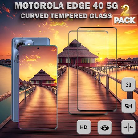 2-Pack MOTOROLA EDGE 40 Näytönsuoja - Karkaistu Lasi 9H - Super laatu 3D