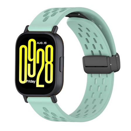 Armband för Xiaomi Redmi Watch 5 Active/watch 5 Lite 22mm Magnetiskt silikonarmband (mintgrön)