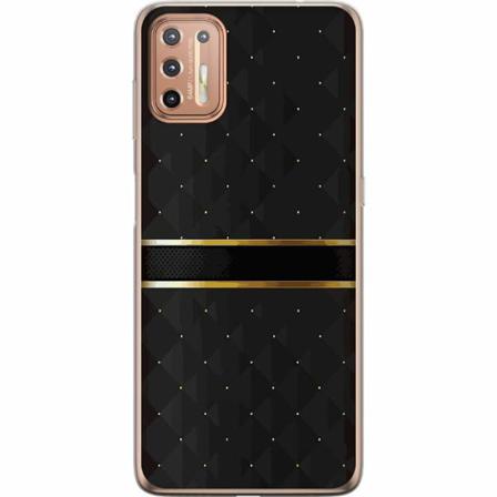 Motorola Moto G9 Plus Genomskinligt Skal Golden Stripes
