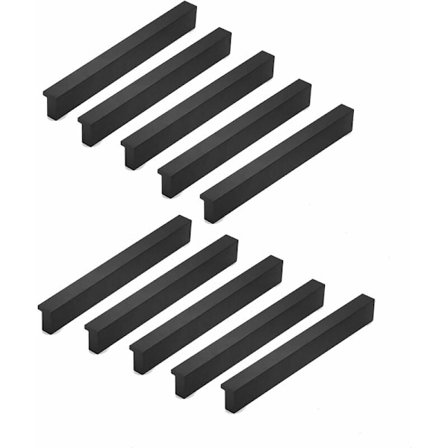 10x 90° L Dørhåndtak Kjøkken Soverom Dør Skaphåndtak Skapdør Håndtak Knotter for Skuffskap Interiør Møbeldrag, 96mm, Aluminium