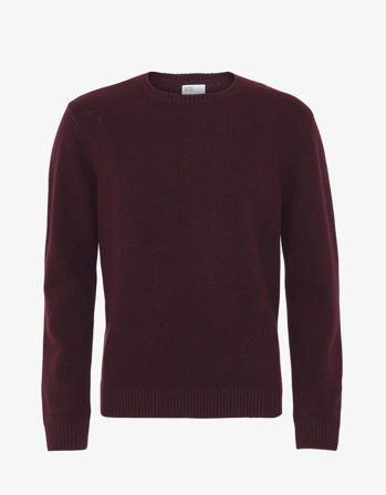 Classic Merino Wool Crew - Oxblood Red - L