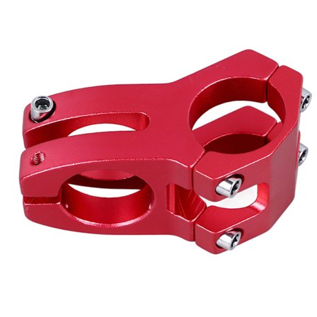 31,8 mm cykelstyr, mountainbike styr, kort styr, passer til de fleste cykler, racercykler, BMX, Fixie Gear, cykling, aluminiumlegering, rød