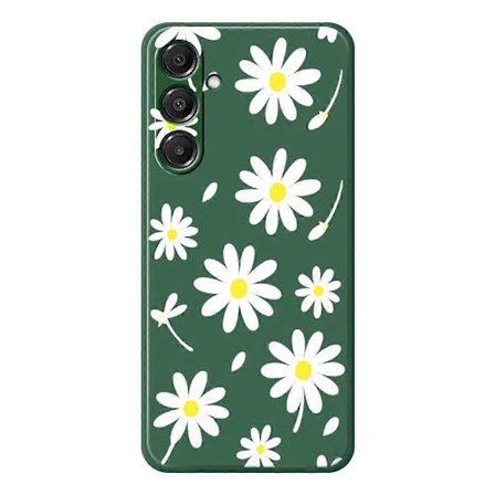 Kompatibel med Samsung Galaxy A16 5G / 4G Cover Hvidt Tusindfryd Mønster Trykning Lige Kant TPU Telefon Bagside Cover