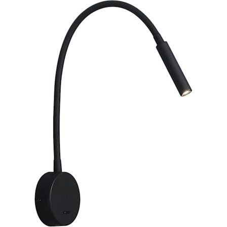 Mustalamppu, 3W LED 3000K lämmin valkoinen sängynpäädyn lukuvalo seinään kiinnitettävä, alumiininen sängynpäädyn lukuvalo kytkimellä kirjaan [DB]