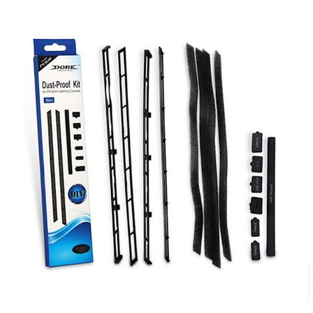 Dammskyddssats för PS4 Slim-konsol, Skyddande Omslag för Sony PlayStation 4 Slim Speltillbehör, Nätfilterpaket