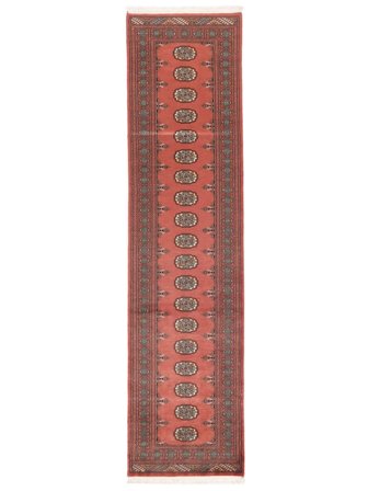 Orientalisk Pakistan Bokhara 2Ply 79X312 Hallmatta Mörkröd/Röd Ull, Pakistan