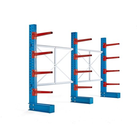 Heavy Duty Cantilever Racking Shelving | 12 x 600 mm arms | 6000 kg | Heavy Load Capacity | Warehouse Racking - AJ Products