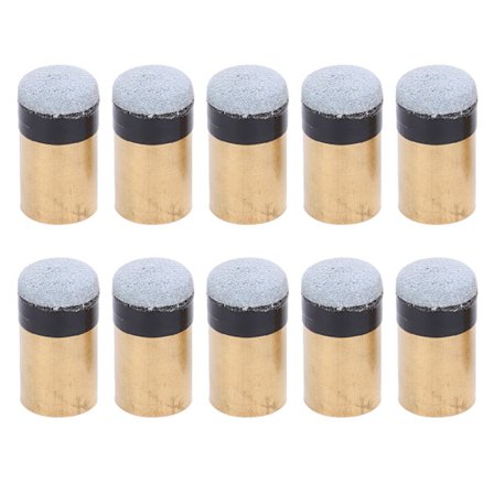 10 kpl Biljardi Snooker Pool Cue Tip Vaihto Ruuvattava Kupari PU Nahka 11mm