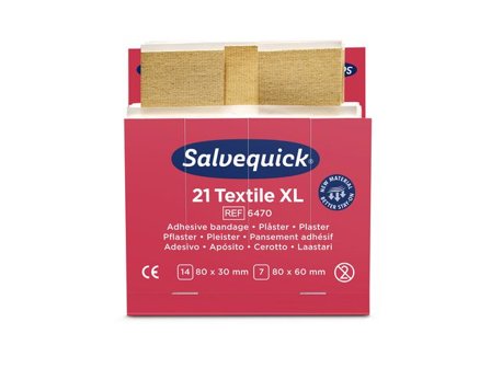 Salvequick Plåster refill textil extra stora 21/fp - Lyreco - Skyddsutrustning - Första Hjälpen - Förband och Refill