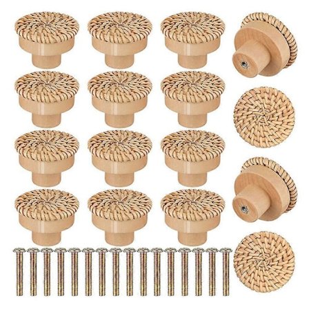 Puukahvat Pyökki Rattan Laatikon Nupit Vaatekaapin Huonekalujen Kahvat Kaapin Oven Kahvat Lipaston Vetimet